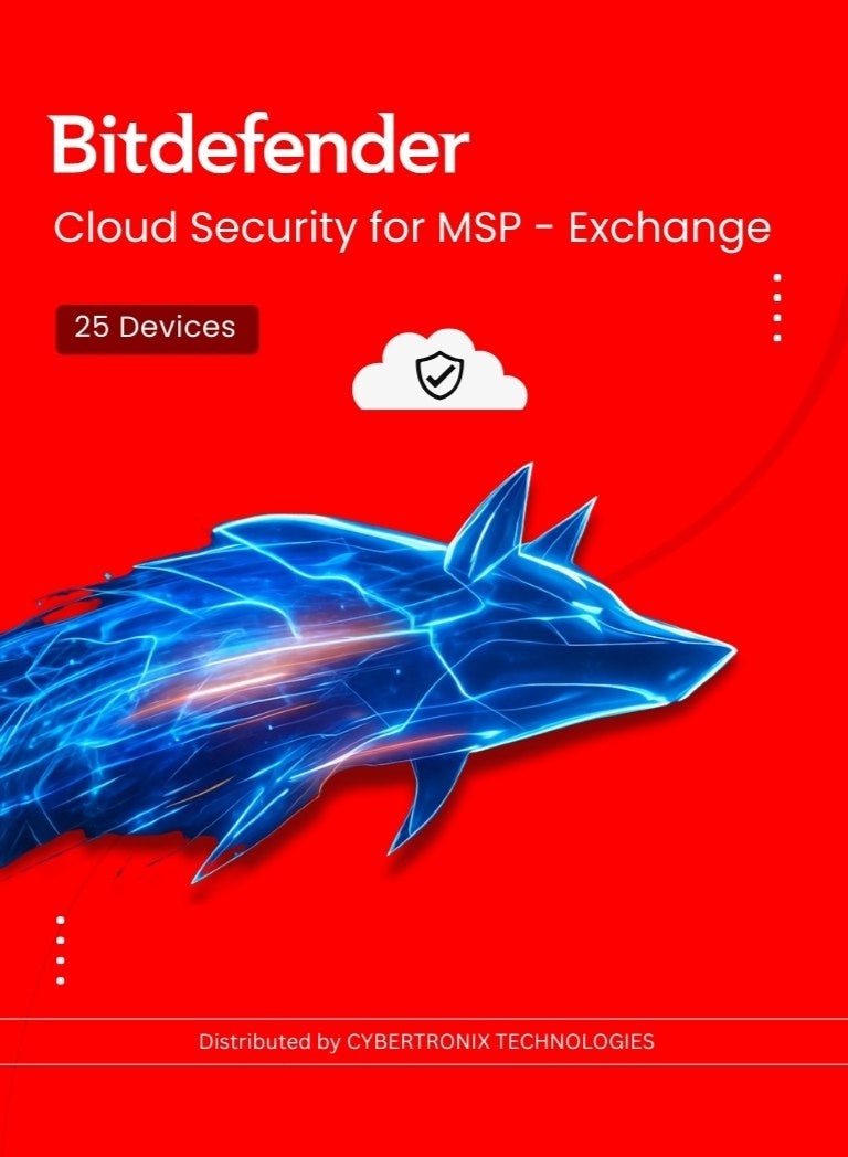 Bitdefender Cloud Security for MSP - Exchange 25 Devices  for 1 Year | Digital License | SAME DAY DELIVERY